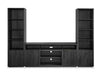 Brenner 104\" 3 Piece Entertainment Center with Storage for TVs Up To 60\" – Charcoal