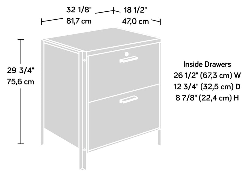 Briarbrook 32.17\" Commercial Grade 2-Drawer Filing Cabinet - Brown