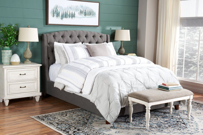 Brianna Light Grey 3-Piece King Comforter Set