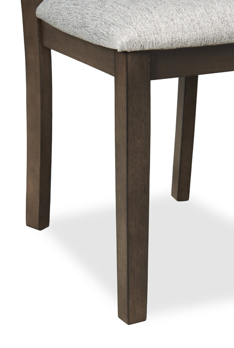 Bryn 3pc Dining Package with 42\" Round Drop-Leaf Table & 2 Chairs, Fabric - Dark Grey