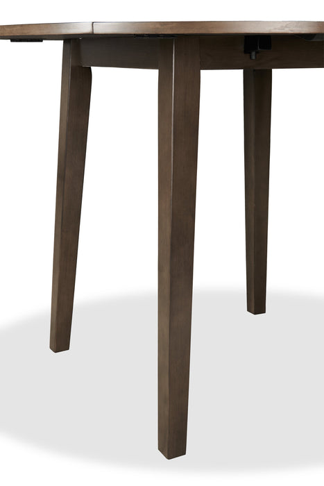 Bryn 3pc Dining Package with 42\" Round Drop-Leaf Table & 2 Chairs, Fabric - Dark Grey