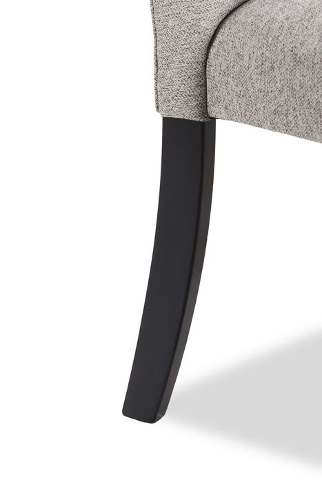 Burk Dining Chair with Polyester Fabric - White