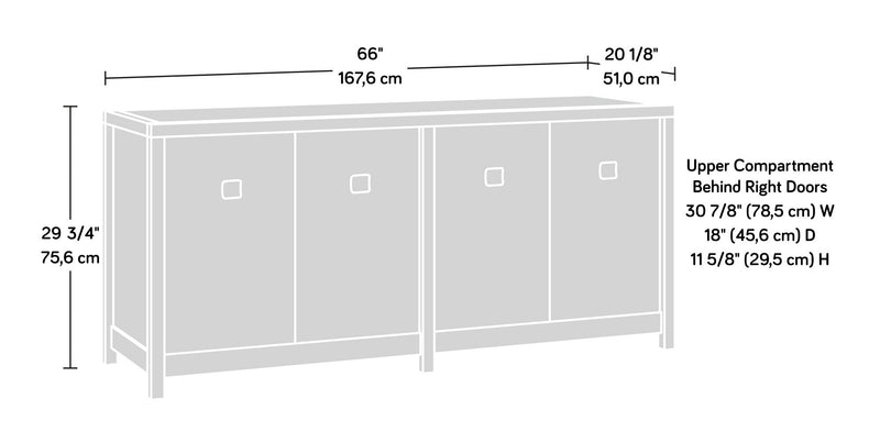 Cannery Bridge 66\" Commercial Grade Office Credenza - Brown