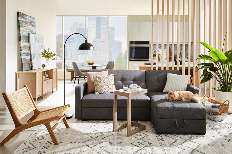 Cedar Dining Bench with Polyester Fabric, Pine Wood, Trestle-Base, 60\"W - Brown