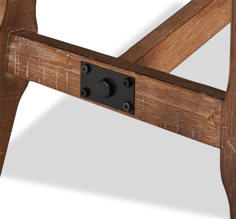 Cedar Dining Table, Pine Wood, Trestle-Base, 72.07\"W - Brown