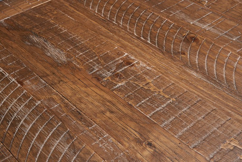 Cedar Dining Table, Pine Wood, Trestle-Base, 72.07\"W - Brown