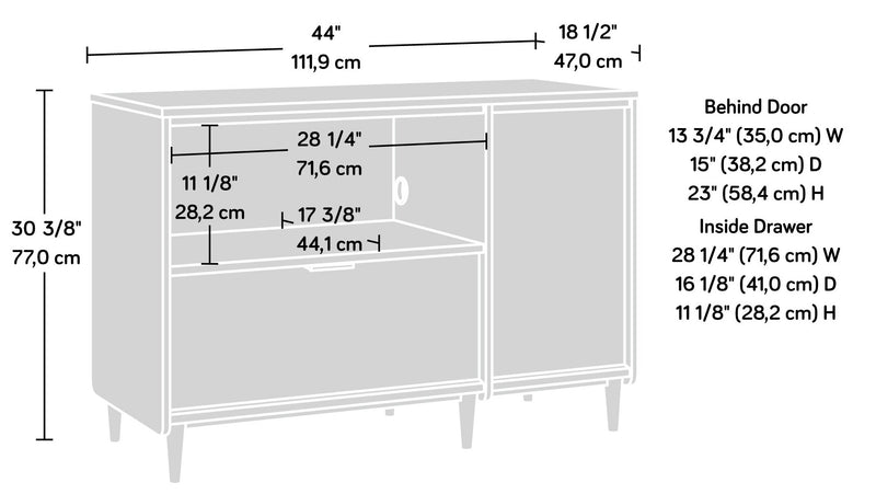 Clifford Place 44.06\" Commercial Grade Small Credenza - Natural Maple