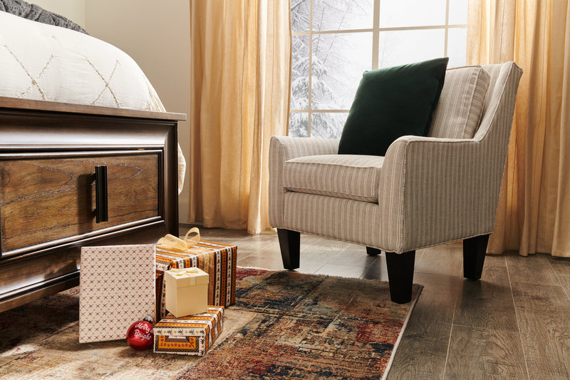 Made in Canada Sofa Lab Customizable Club 29\" Fabric Accent Chair with Wood Legs - Dolphin White