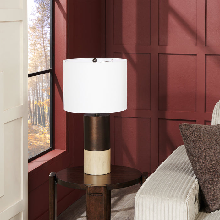 Kort & Co. Colm 23\" Antique Bronze Metal Table Lamp