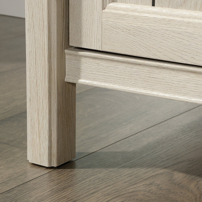 Costa 59.06\"  Commercial Grade Computer Office Desk with 2-Drawers & Cabinet - Chalked Chestnut