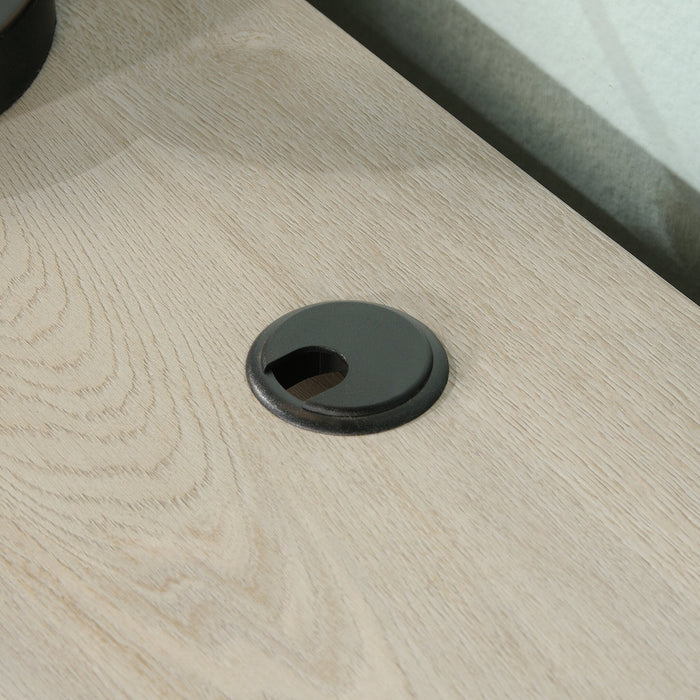 Costa 59.06\"  Commercial Grade Computer Office Desk with 2-Drawers & Cabinet - Chalked Chestnut