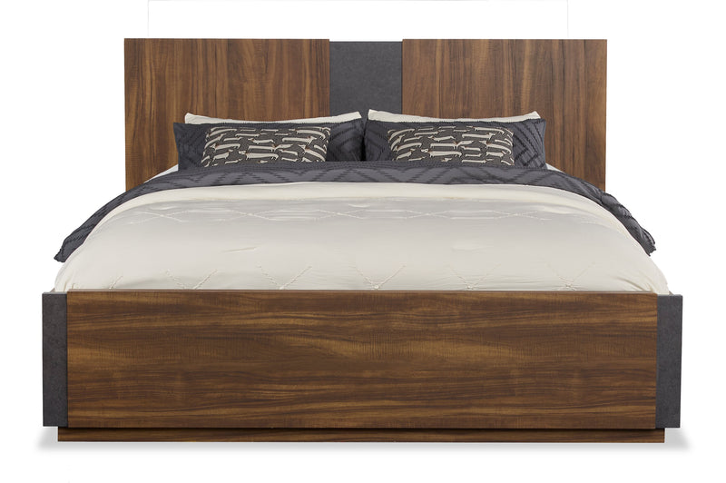 Scott Living Dante 5pc Bedroom Set with Bed, Dresser & Mirror, Brown - King Size