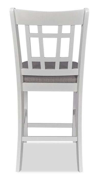 Dena Counter-Height Dining Chair with Linen-Look Fabric -  Dove Grey