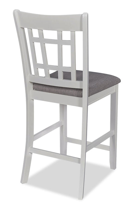 Dena Counter-Height Dining Chair with Linen-Look Fabric -  Dove Grey