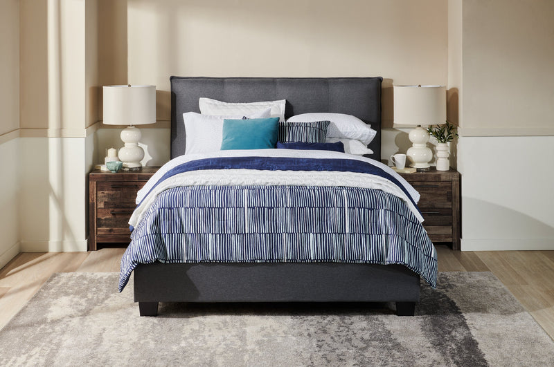 Derekson Bedside 2-Drawer Nightstand with USB Ports, 21.7\"W x 24.4\"H - Grey