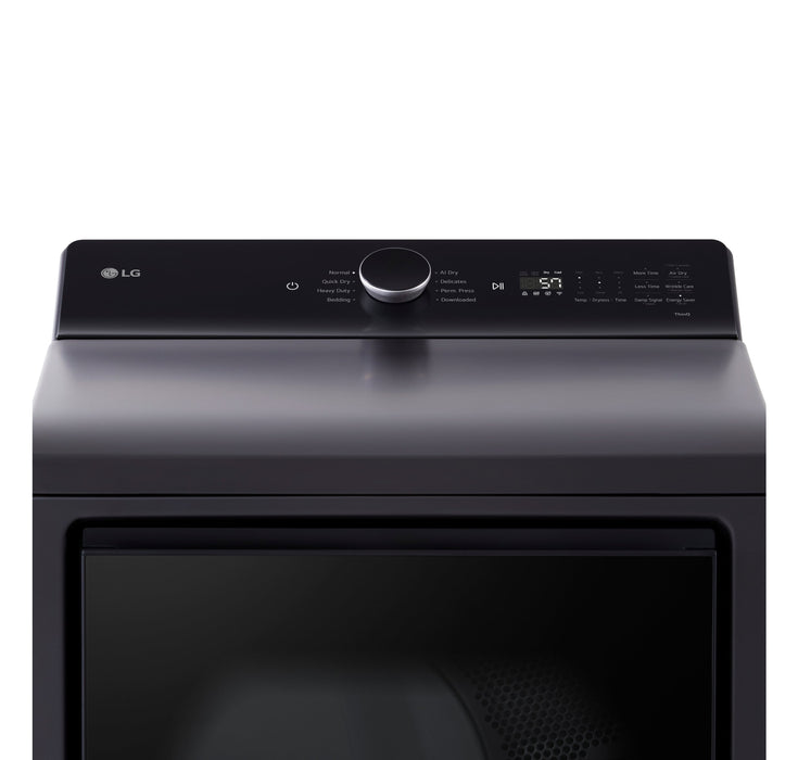LG 6.1 Cu. Ft. Top-Load Washer with EasyUnload™ and 7.3 Cu. Ft. Electric Dryer with EasyLoad™ - Black