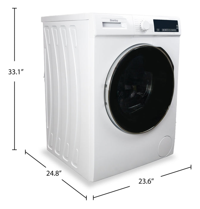 Danby 24\" 2.2 Cu. Ft. Stackable Compact Front-Load Washer with Steam - White - DWM022D3WDB