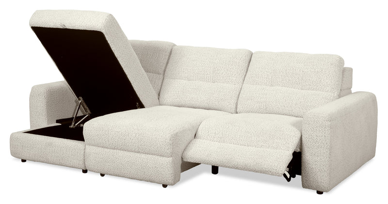 Scott Living Elevate Modular 3-Piece Left-Facing Chenille Fabric Power Reclining and Sliding Sectional - Beige