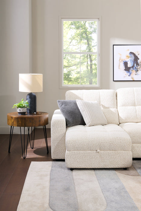 Scott Living Elevate Modular 3-Piece Left-Facing Chenille Fabric Power Reclining and Sliding Sectional - Beige