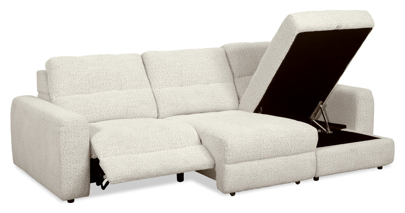 Scott Living Elevate Modular 3-Piece Right-Facing Chenille Fabric Power Reclining and Sliding Sectional - Beige