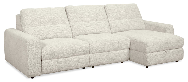 Scott Living Elevate Modular 3-Piece Right-Facing Chenille Fabric Power Reclining and Sliding Sectional - Beige