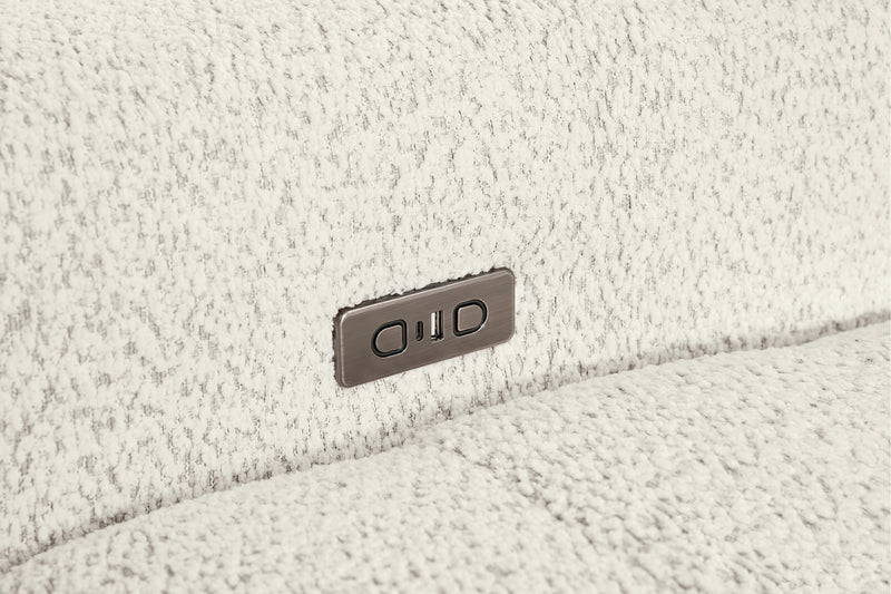 Scott Living Elevate Modular 115\" Chenille Fabric Sofa with Power Sliding - Beige