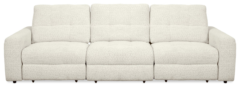 Scott Living Elevate Modular 115\" Chenille Fabric Sofa with Power Sliding - Beige