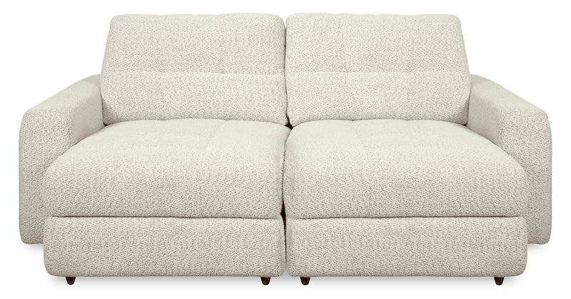 Scott Living Elevate Modular 82\" Chenille Fabric Loveseat with Power Sliding - Beige