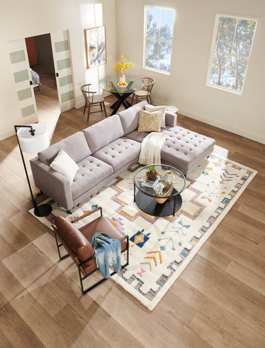 Ellis Multi-Colour Geometric Shag Area Rug - 7'11\" x 10'10\"