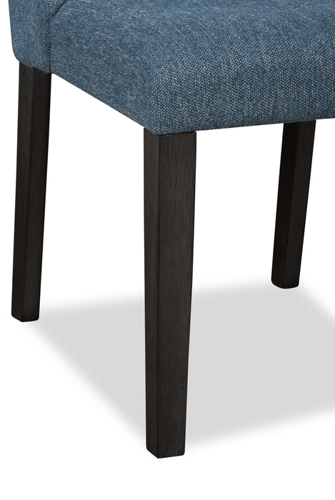 Emery Dining Chair with Polyester Fabric - Blue