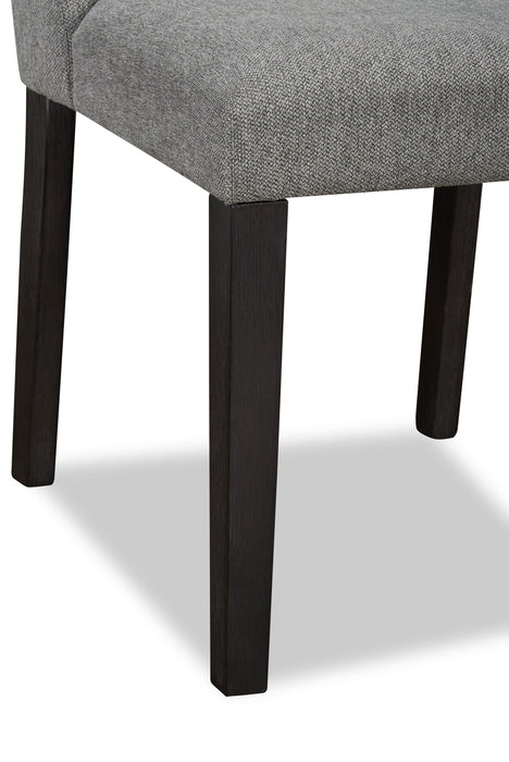 Emery Dining Chair with Polyester Fabric - Charcoal