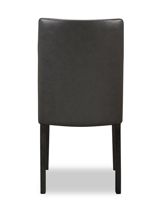 Emery Dining Chair with Vegan-Leather Fabric - Brown