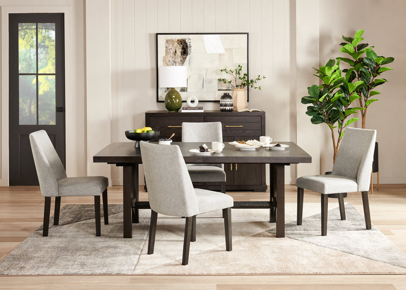 Emery Dining Chair with Polyester Fabric - Grey