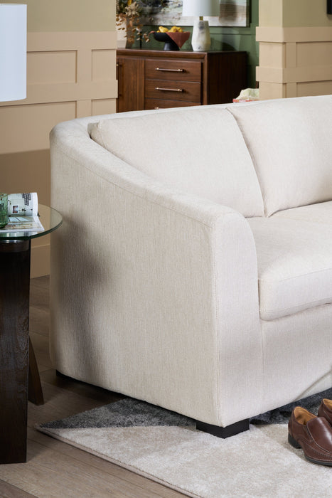 Envy 3-Piece Chenille Fabric Sectional - Almond Beige