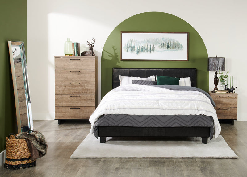 Everley Bedroom Chest of Drawers, 5-Drawer, 29\"W x 49\"H- Brown