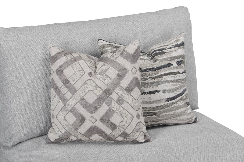 Scott Living Evolve Modular 39.5\" Linen-Look Fabric Armless Chair with Feather Down Cushions - Grey