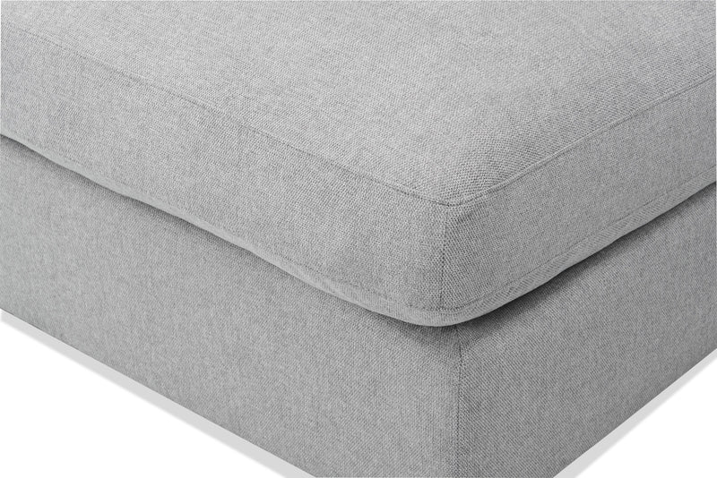 Scott Living Evolve Modular 39.5\" Linen-Look Fabric Armless Chair with Feather Down Cushions - Grey