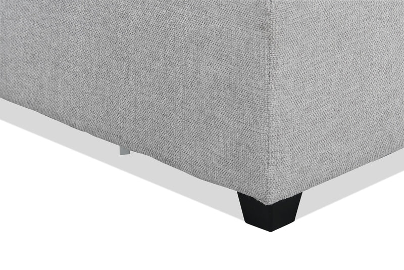 Scott Living Evolve Modular 39.5\" Linen-Look Fabric Corner Chair with Feather Down Cushions - Grey