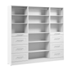 Bestar Florence 85\" Modular Reach-In/Walk-In Closet System with Shelves and Drawers Shaker Style - White