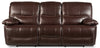 Franco 89\" Genuine Leather Zero Gravity Power Reclining Sofa with USB Ports - Brown
