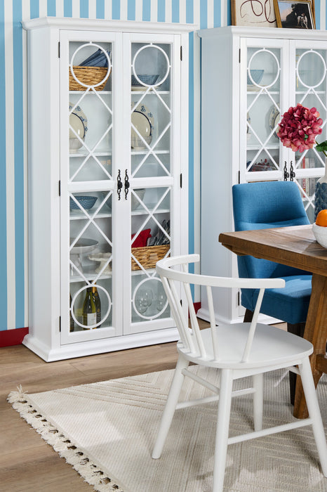 Frances 36\" Curio Cabinet with Glass Doors - White