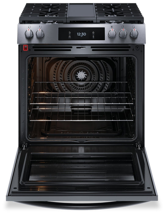 Frigidaire Gallery 6 Cu. Ft. Gas Range With Total Convection and Air Fry - Smudge-Proof® Black Stainless Steel - GCFG3060BD