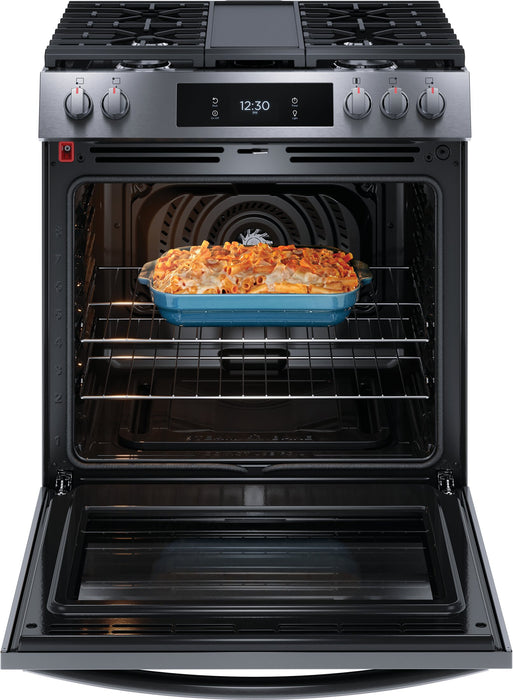 Frigidaire Gallery 6 Cu. Ft. Gas Range With Total Convection and Air Fry - Smudge-Proof® Black Stainless Steel - GCFG3060BD