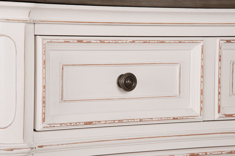 Grace Bedroom Chest of Drawers with Lift-Top Storage Tray, 5-Drawer, 38\"W x 52\"H - Antique White