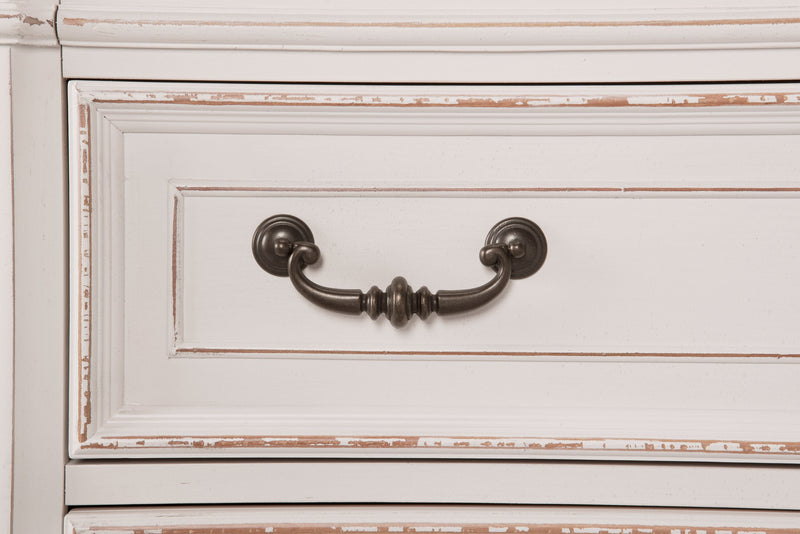 Grace Bedroom Chest of Drawers with Lift-Top Storage Tray, 5-Drawer, 38\"W x 52\"H - Antique White