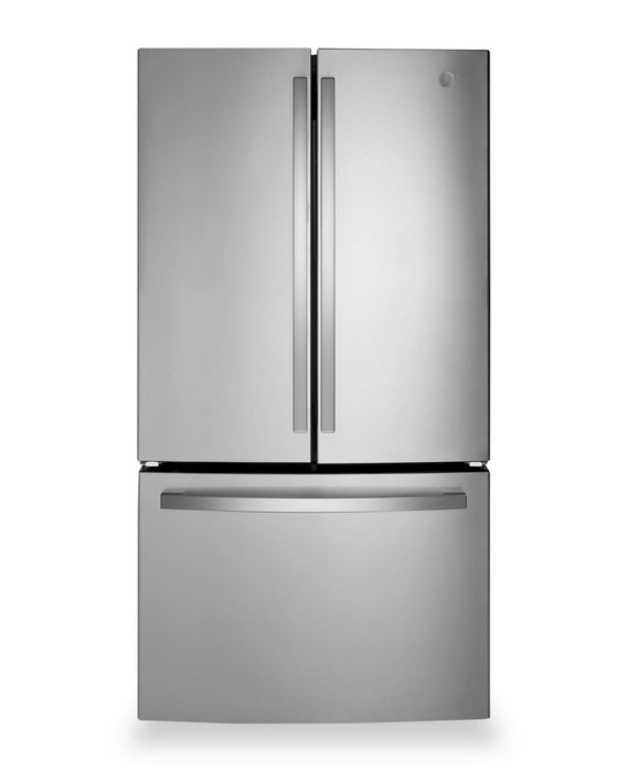 GE 36\" 21.9 Cu. Ft. Counter-Depth French-Door Refrigerator - Stainless Steel - GWE22JYMFS