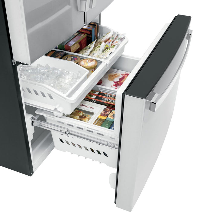 GE 36\" 21.9 Cu. Ft. Counter-Depth French-Door Refrigerator - Stainless Steel - GWE22JYMFS