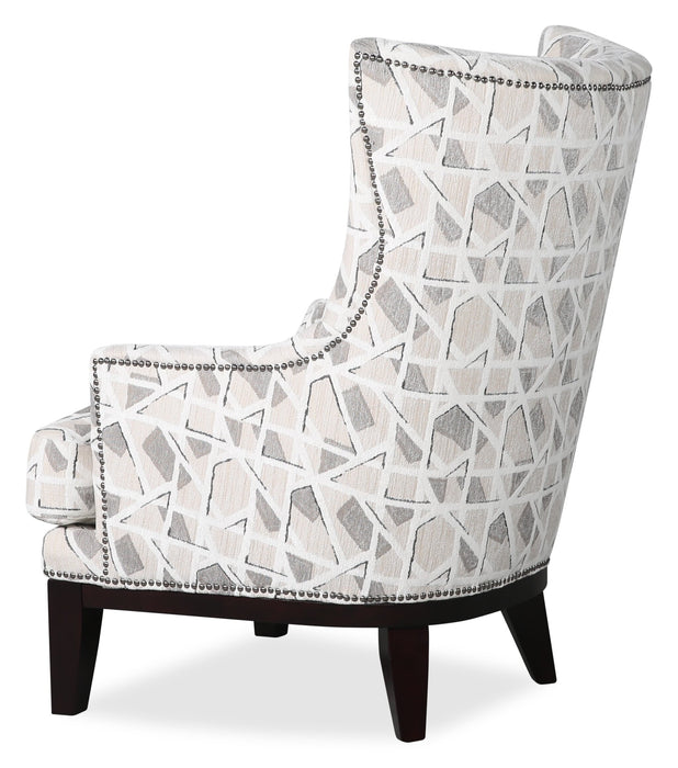 Haden 30\" Chenille Fabric Accent Chair with Wood Base and Nailhead Trim - Angelou Linen Multicolour