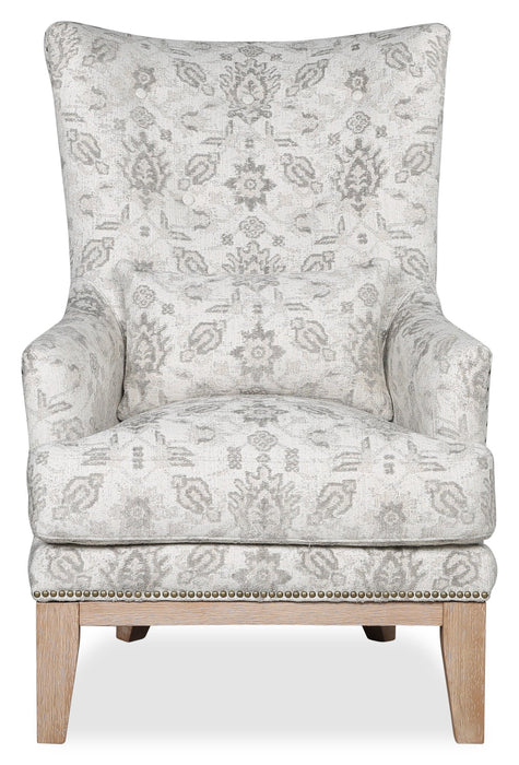 Haden 30\" Chenille Fabric Accent Chair with Wood Base and Nailhead Trim - Limbu Mint Multicolour