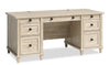 Hammond 67.56\" Commercial Grade Executive Office Desk with 7-Drawers - Chalk Oak